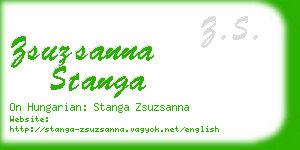 zsuzsanna stanga business card